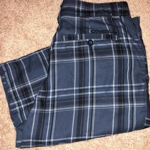 Blue plaid shorts!